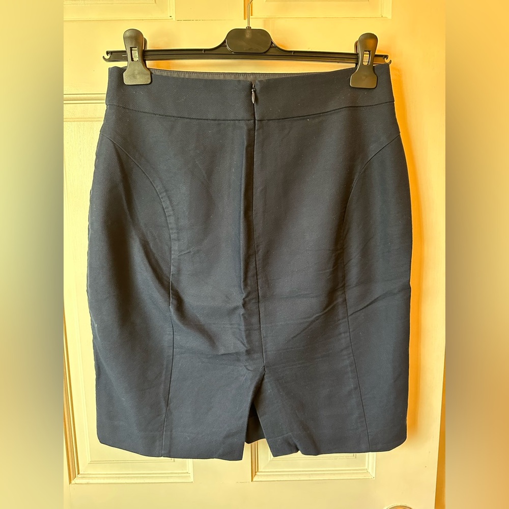JCREW navy pencil skirt size 4